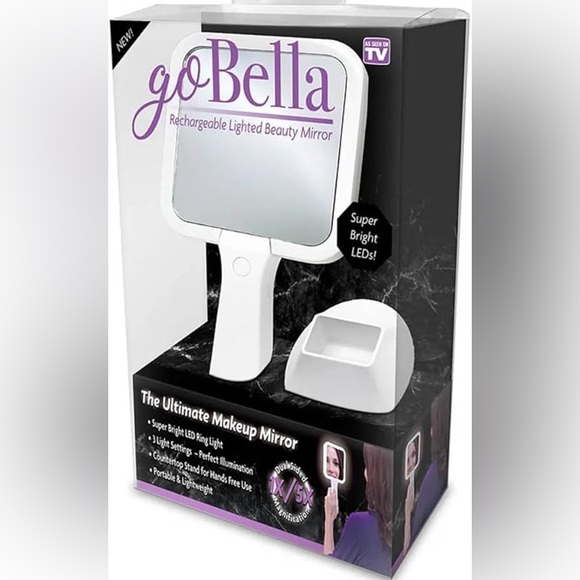 Go Bella Mirror As Seen On TV Ultimate Makeup Mirror Countertop Rechargeable LED - Picture 2 of 11